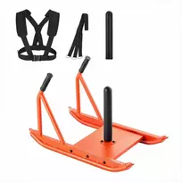 Plieninės svorio rogės sportui ir greičiui, oranžinės, suderinamos su 25/51 mm diskais, jėgos ir ištvermės treniruočių įranga raumenų auginimui, sporto inventorius su rankena