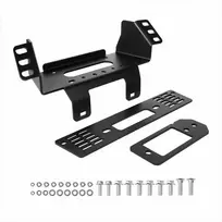 Polaris Ranger gervės laikiklis gelbėjimui purvinuose keliuose, milteliniu būdu dengtas plieno jungties adapteris, trijų skylių dizainas, suderinamas su 907-1633 kg gervėmis, bekelės įranga