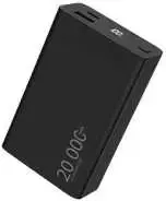 Winner Group WG - Išorinė baterija 20000 mAh, USB-C PD 20W + USB-A QC 22.5W, juoda