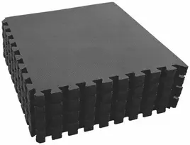 Baseino grindų kilimas 24 pcs Juoda 8,64 ㎡ EVA puta