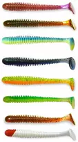 Spiningavimo masalas Crazy Fish Vibro Worm 4.5" (5 vnt.)