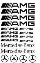 Mercedes-Benz AMG rinkinys karščiui atsparūs suportų lipdukai 18vnt