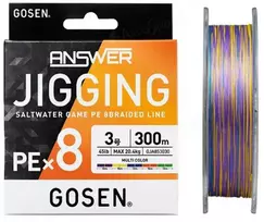 Pintas valas Gosen W8 Answer Jigging PE 300m Multi Color