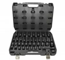 AW-Tools AWTOOLS SMŪGINIŲ GALVUČIŲ RINKINYS 1/2″ 40 vnt. TRUMPOS IR ILGOS Juodas LINE