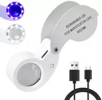 Led uv juvelyrinis didinamasis stiklas, sulankstomas, įkraunamas per usb, skirtas skaitymui