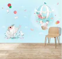 Fototapetai - Drambliukas ir zuikiai