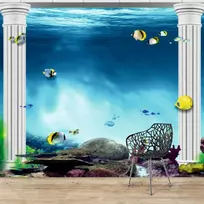 Fototapetai - Povandeninio miesto užuominos