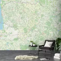 Fototapetai - Detalus Lietuvos žemėlapis lietuvių kalba