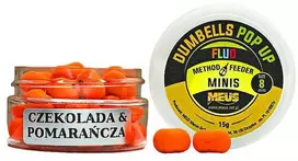 Boiliai Meus Dumbells Pop Up Mini 8mm - Chocolate&Oranžinis