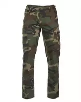 Mil-Tec US woodland R/S BDU field pants ′slim fit′ marginimo taktinės kelnės