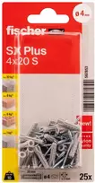 FISCHER kaiščiai su varžtais SX Plus S, 4x20 mm, 25 vnt.