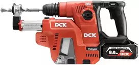 Akumuliatorinis bešepetėlinis perforatorius su nusiurbimu SDS+, 2,6J , 20V, KRHDE20V-26R2KIT, DCK (2x8,0Ah akumuliatorius, įkroviklis)