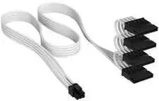 Corsair Premium Sleeved 4x SATA Power Cables, for Type-5 Power Supply – Baltas