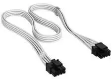 Corsair cable, Type 4, EPS/ATX12V, 8-pin (4+4), 750mm, individually sleeved – baltas