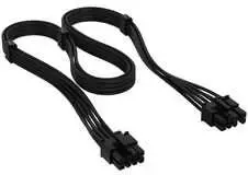 Corsair Microsystems Corsair Cable, Type 4, PCIe Power Connector, 8-pin (6+2), 650mm, individually sleeved – juodas