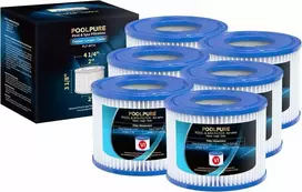 POOLPURE VI tipo filtro kasetės baseinams, 10,5 x 7,9 cm, 6 vnt., PLF-INTV1