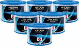 POOLPURE PureSpa S1 tipo keičiami baseino filtro kasetės, 6 vnt., 10,8 x 7,5 cm