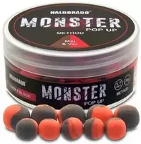 Boiliai Haldorado Monster Pop Up Method 9/11mm - Kraujo ir kepenų masalas