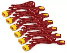 Apc AP8706S-WWX340 power cable Raudona 1.83 m C13 coupler C14