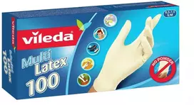 Vileda Multi Latex 100 Disposable pirštinės rusvai gelsvas 100 pc(s)