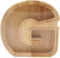 Medinė taupyklė 'Raidė-G', 18 cm