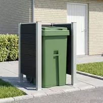Atliekų konteinerio tvora Pilka 85 x 85 x 115 cm Alavas ir WPC