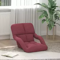 Reguliuojamas grindų fotelis su porankiais Vyno raudona