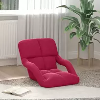 Reguliuojamas grindų fotelis Vyno raudona Aksomas