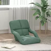 Reguliuojamas grindų fotelis Jūrinė žalia Aksomas