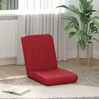 Reguliuojamas grindų fotelis Vyno raudona Dirbtinė oda