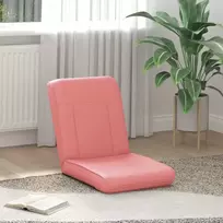 Reguliuojamas grindų fotelis Rožinė Dirbtinė oda