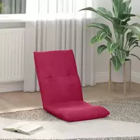 Reguliuojamas grindų fotelis Vyno raudona Aksomas