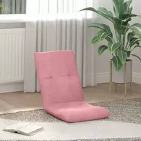 Reguliuojamas grindų fotelis Rožinė Aksomas