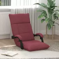 Reguliuojamas grindų fotelis Vyno raudona Audinys