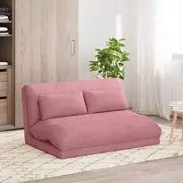 Reguliuojamas grindų fotelis Rožinė Aksomas