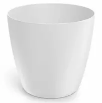 Dekoratyvinis gėlių vazonas Mate Ø14cm H13cm plastikinis/baltas