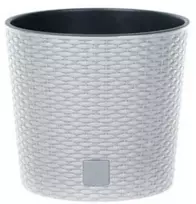 Prosperplast Dekoratyvinis gėlių vazonas Rato Round Ø20cm H19cm plastikinis/baltas