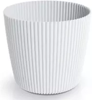 Dekoratyvinis gėlių vazonas Milly Round Ø13cm H11cm plastikinis/baltas
