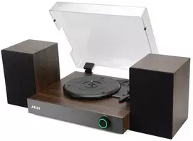 AKAI ATT-200SP - stereo patefonas su išoriniais garsiakalbiais