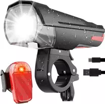 Lampka LED dviračio žibintas, priekinis ir galinis apšvietimas -e354