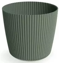 Dekoratyvinis gėlių vazonas Milly Round Ø20cm H17cm plastikinis/žalias