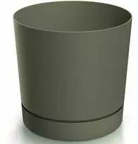 Dekoratyvinis gėlių vazonas Tubo P Ø14.8cm H14.7cm plastikinis/žalias