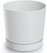 Dekoratyvinis gėlių vazonas Tubo P Ø12.8cm H12.8cm plastikinis/baltas