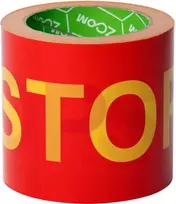 Įspėjamoji juosta "STOP" 100 mm x 100m, geltona-raudona, ZOOM