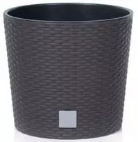 Prosperplast Dekoratyvinis gėlių vazonas Rato Round Ø25cm H22.4cm plastikinis/t.rudas