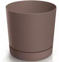 Dekoratyvinis gėlių vazonas Tubo P Ø14.8cm H14.7cm plastikinis/Marsala