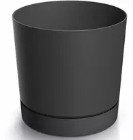Dekoratyvinis gėlių vazonas Tubo P Ø14.8cm H14.7cm plast./antracito sp.
