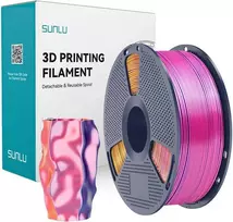 Sunlu PLA+ Silk Tri-Color Filament (red, yellow, and mėlynas)