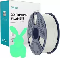Sunlu PLA Glow-in-the-Dark Filament (Baltas and Žalias)