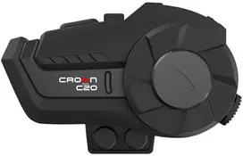 Motociklo domofonas Crown C20 Bluetooth 5.1 juodos spalvos